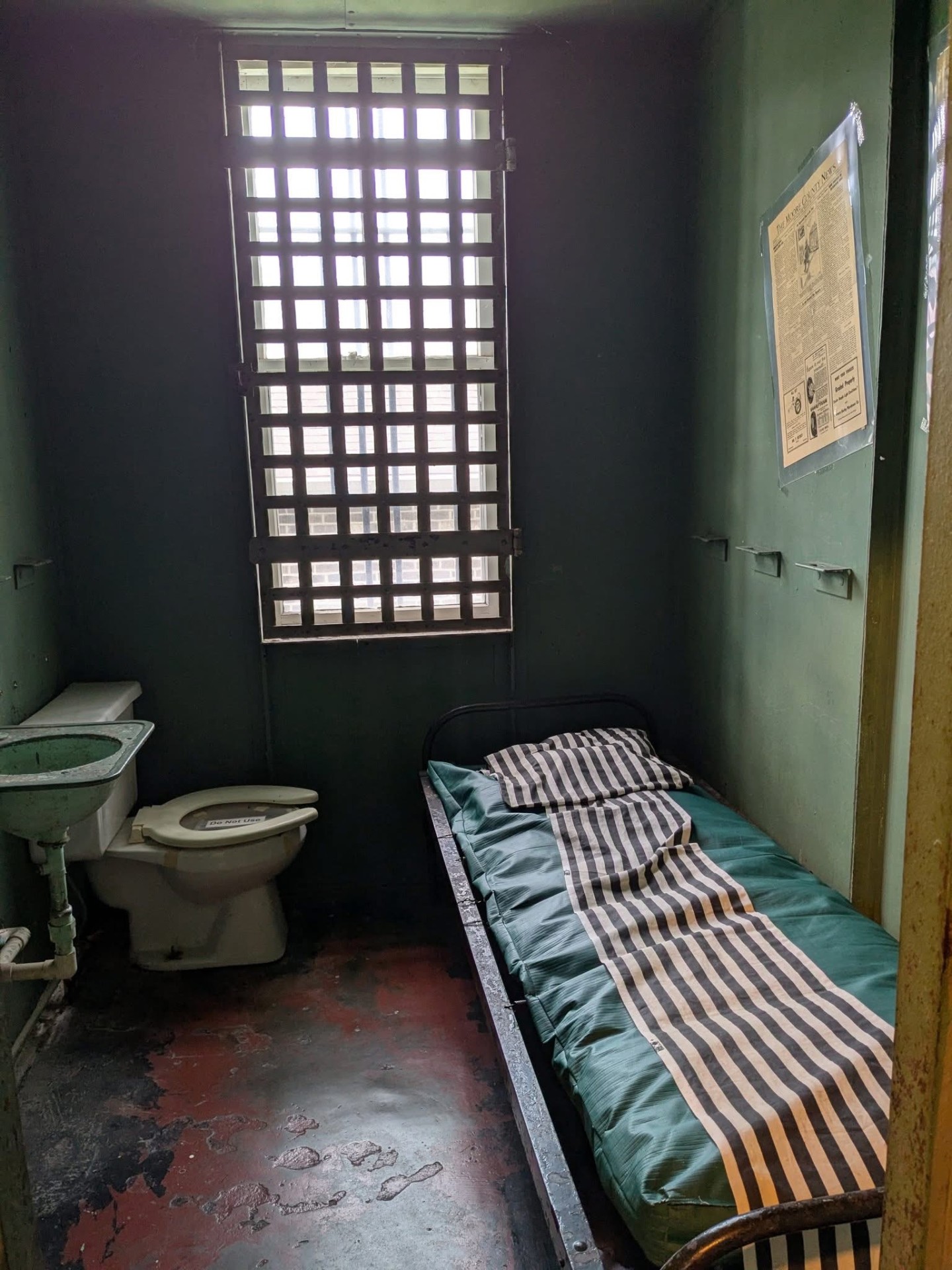 Preserved cell with barred window