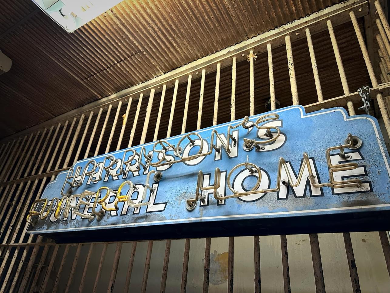 The original funeral home neon sign